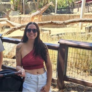 Urban Outfitters Red one shoulder tank